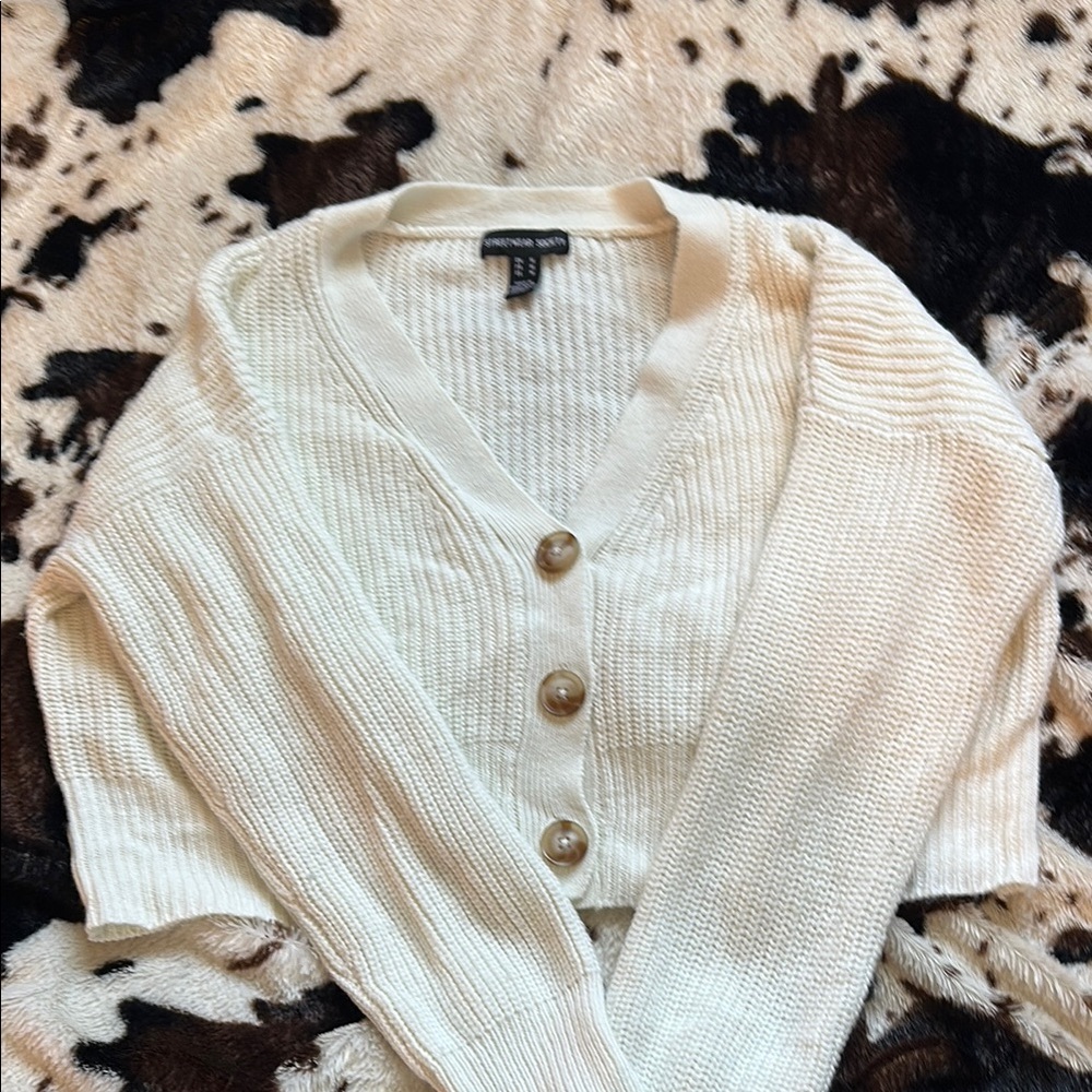 Streetwear Society Cream Chunky Knit Cardigan